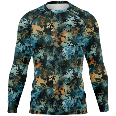 Chokefish™ Long Sleeve Rashguard Acid-Wash Men's Shirt-016